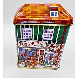 1989 The Tin Box Company Of America Emmett's Toy Shoppe String Ornament No Rust